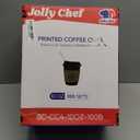 JOLLY CHEF 100 Count 10 oz Coffee Cups with Lids, Sleeves and Stirrers for Home, Office, Kitchen, Cafes, Disposable Hot Paper Cups for all Kinds of Beverages