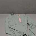 QINSEN Women's Long Sleeve Bodysuit V Neck Body Suits Seamed Cup Going Out Tops Shirt (Medium)