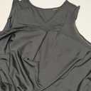 Clbort Women's Workout Tank Tops - Mesh Back Sleeveless Shirts, 4-Way Stretch Loose Fit Athletic Tops for Gym Yoga Running Black, XL