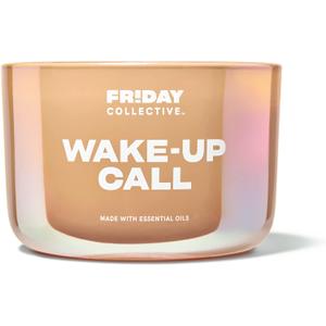 Friday Collective Wake-Up Call Candle, Sweet & Spicy Scented, Made with Essential Oils, 3 Wicks, 13.5 oz