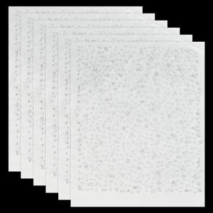 FINGERINSPIRE 6 Sheet Glitter Rhinestone Iron on Transfers Glass Rhinestone Hotfix Appliques Crystal Rhinestone Decals Hot Melt Sparkle Flat Round Rhinestone Patches for Clothing Embellishment