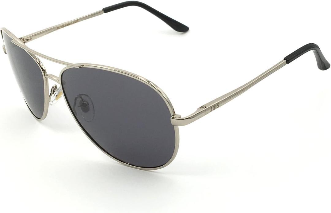 J+S Premium Military Style Classic Aviator Sunglasses, Polarized, 100% UV protection for Men Women