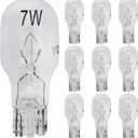 Diximus 12 Volt 7 Watt Low Voltage T5 Landscape Bulb - Pack 10 - Landscape Light Bulbs - Low Voltage Landscape Light Bulbs (Clear, 10)