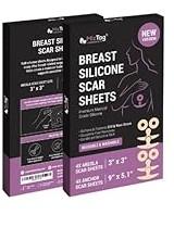 Breast Silicone Scar Tape for Surgery Recovery  Medical Grade Reusable Silicone Sheets for Breast Augmentation & Reduction Scars  Soft, Flexible, Comfortable Under Bras