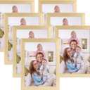 Giftgarden 5x7 Picture Frame Gold Set of 7, Multi Modern 5 x 7 Frames for Wall or Tabletop Display, Golden