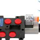 13GPM Hydraulic Adjustable Variable Flow Control Valve 6 Port 12V DC Solenoid Selector Fit for Double Acting or Single Acting Hydraulic Cylinders