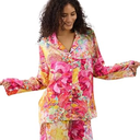 Womens Pajamas Set 2 Piece Long Sleeve Sleepwear Button Down Pjs Lounge Set Nightwear with Pockets,XXL