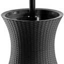 Keter Pacific Cool Bar Outdoor Patio Furniture and Hot Tub Side Table with 7.5 Gallon Beer and Wine Cooler, Dark Grey