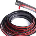 16.4FT 5M T-Shape Rubber Seal Strip Weatherstrip Universal Self Adhesive Auto Weather Draft for Car Windshield Edge Moulding Sealing Soundproof T-Type Protector Trim (10 * 6mm)