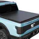 Truck Bed Tonneau Cover Compatible with Jeep Gladiator JT 2020 2021 2022 2023 2024 5 ft Box w/or w/o Trail Rail, Soft Roll Up Style