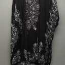 Breezy Lane Kimonos for Women Swimsuit Coverups Beach Cover Up Swimwear Cardigan Summer (A Black Print)