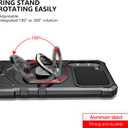 Ailiber Case for Samsung Galaxy S24 Plus, Galaxy S24 + 5G Case with Screen Protector Tempered Glass, Ring Kickstand for Magnetic Car Mount, Heavy Duty Shockproof Phone Cover for Galaxy S24 Plus-Black