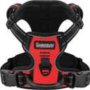 BARKBAY Dog Harness No Pull for Large Dogs - Adjustable, Reflective, Comfortable, No Choke, Heavy-Duty - Perfect for Outdoor Training, Walking, and Hiking - Strong & Durable - L & Red