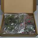 60 Pcs Christmas Artificial Green Pine Needles, Christmas Floral Picks Artificial Holly Red Berry Twig Stem Pine Snowy Cone Branches Garland Bulk for Xmas Tree Craft Holiday Winter (Elegant Style)