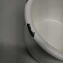 DEAYOU Enamel Milk Pot, 0.6 Quart Mini Butter Warmer Saucepan with Insulated Wooden Handle and Dual Pour Spout, Nonstick Small Soup Pot for Stove Top, Home, Kitchen, Cooking, Heating, Boiling, 18 Oz