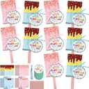 Eaasty 36 Pack 3D Ice Cream Gift Boxes Bulk Summer Vacation Party Gift Favors for Student Class Rewards Ice Cream Party Supplies