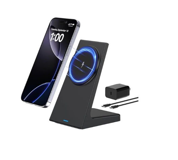 PUY 20w Fast Mag-Safe Charger Stand,Stickable Desk Magnetic Wireless Charger with 25w PD Adapter,Office Magnetic Phone Charger for iPhone 16/16e/16 Plus/16 Pro/16 Pro Max/15/14/13/12 Series