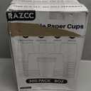 8 oz Paper Cups, 300 Pack 8oz Disposable Paper Coffee Cups, Coffee Cups 8 oz for Cold and Hot Drinks, White Paper Drinking Cups for Parties, Picnic, Cafes, Bistros and Events