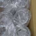 Munfix Plastic Stemless Glasses 32 Pack - Diamond Shaped Unbreakable Disposable 12 Oz Clear Plastic Champagne Whiskey Cups, Shatterproof Recyclable and BPA-Free