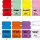 Yuanhe Raffle Tickets Double Roll - 16000 Total 50/50 Raffle Tickets for Events, Entry, Class Reward, Fundraiser, Carnivals, Door Prizes