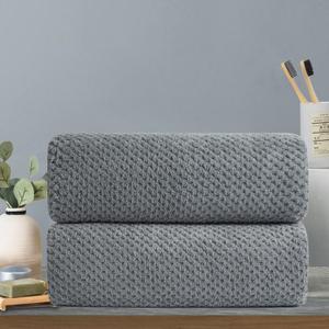 Hand Towels Set 2 Pack-16x31,Ultra Soft Microfibers Bathroom Towel Set Highly Absorbent Quick Dry Luxury Premium Towel Lightweight Durable Hand Towel Collection for Hotel Spa Gym Kitchen,Grey (Gark Gray)