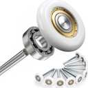 10 Pack Garage Door Rollers Replacement, 2 Nylon Garage Rollers with 6200-zz Dual Sealed Bearings, Quiet & Smooth Operation, Heavy-Duty 4 Steel Stem for Standard Residential Garage Doors