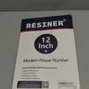 12 Inch Modern House Numbers For Outside Metal Large Address Numbers For House Number Matte Black Floating Outdoor Flush Mount Vertical Aluminum Home Address Numbers 7