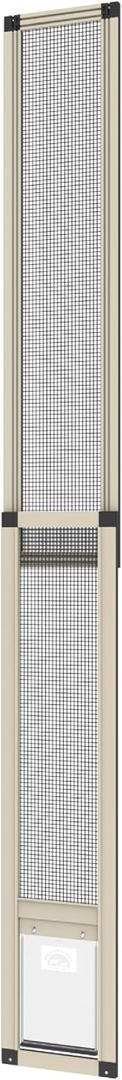 Hakuna Pets Dog & Cat Door for Sliding Glass Door - Mesh Screen Insert,  Small, Cream