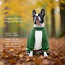 FUAMEY Dog Sweatshirt Fleece Lined for Extra Small Dogs,Dog Pullover Sweater Soft Dogs Warm Sweaters Puppy Stretchy Clothes Winter American Style Raglan Sleeve Crewneck Pullover Green XS