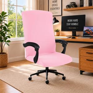 Elastic Computer Chair Cover with Durable Zipper - Protective Removable Washable Universal Office Desk Chair Seat Slip Cover - Stretchy Soft Anti-dust Desk Chair Seat Protector for Dogs, Cats, Pets