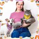 Dog Bandanas Bulk, Adjustable Cat Outfit, Pet Bibs Colorful Triangle Scarf Pet Bandanas for Medium Large Dogs Birthday Costume Decoration (60PCS_Classic)