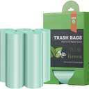 Compostable Trash Garbage bags,AYOTEE 13-15 Gallon Tall Kitchen Trash Bags,Heavy Duty Unscented 1.18Mils 55 Liter,60 Count,Strong Thicken Rubbish Waste Can Liners for Kitchen Garden Home