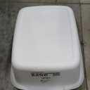 Tribello Plastic Wash Tub Dishpan Basin and Foot Bath for Soaking Feet, Laundry Hand Wash Bucket, Dish Pans for Washing and Storage Cleaning Supplies - 12 Quarts - Heavy Duty - Made in USA (White)