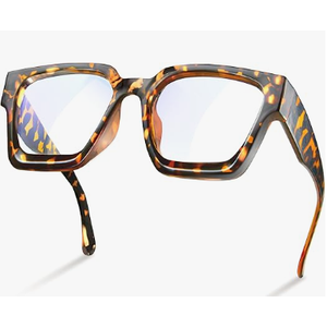 livho Oversized Blue Light Blocking Glasses for Woman  Rectangle Fashion Glasses for Computer, Chic Preppy Frame
