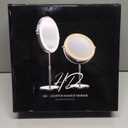 Makeup Mirror with Lights, 1x/20x 360 Rotation Vanity Mirror, Brightness Adjustable Lighted Makeup Mirror with Magnification, 5000 mAh Rechargeable Double Sided Mirror with 3 Colors, Gift for Women (Chrome)