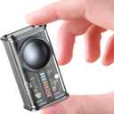 Portable Bluetooth Speaker with Lights, Transparent Wireless Mini Bluetooth Speaker with TWS, Perfect Small Speaker HD Sound and Bass for Office, Home, Shower, Room, Bike, Car (Black)