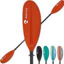 Kayak Paddles with Fiberglass Shaft and Reinforced PP Blade, Floating Adjustable Kayaking Oars, 3 Piece, 220-240 cm/86-94 Inches, 240-260 cm/94-102 Inches (Orange)