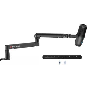 THRONMAX Twist S6 Microphone Boom Arm, Low Profile Mic Stand with Cable Management, Desk Clamp, Versatile Mounting, All-Metal and Fully Adjustable Mic Arm for Streaming, Gaming, Home Office, Universal
(Black)