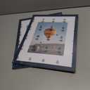 2 x 11x14 Picture Frame with 8x10 Mat Navy Blue, Display 8x10 with Mat or 11x14 Without Mat, Wood 11 by 14 Photo Frame, 11 x 14 Frame for Wall Hanging Display, Navy Blue