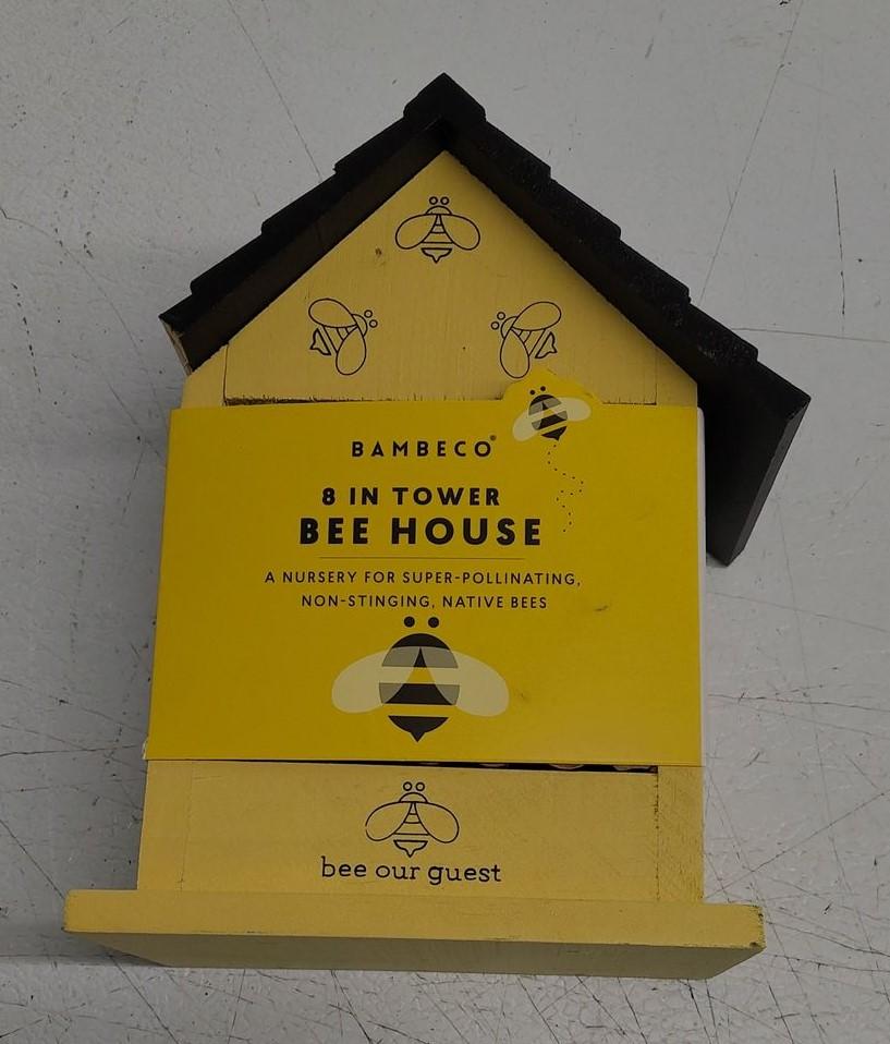 Bambeco 8 In Tower Bee House, Yellow