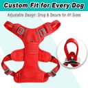 BARKBAY Dog Harness No Pull Mesh for Large Dogs - Adjustable, Reflective, Comfortable, No Choke, Heavy-Duty - Perfect for Outdoor Training, Walking, and Hiking - Strong & Durable - L & Red Mesh