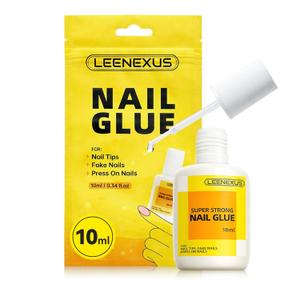 Super Strong Brush On Nail Glue,Advanced Resin Formula with Deep Micro-Anchoring 10ml Long Lasting Nail Bond Glue Gel for Press On Nails, Nail Tips & Acrylic Fake Nails, Mess Free & Fast Drying