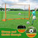 Soccer Goal, 126 ft /167 ft Portable Soccer Goals Net for Backyard, Quick Setup Training Equipment with 1 Carry Bag, 4 Ground Nails, 12 Training Cones