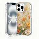 for iPhone 16 Pro Max Case, Floral Clear Cases, Cute Floral Pattern Flower Design, Oil Painting Flower Phone Case, Scratch Resistant Shockproof Cover, Aesthetic Phone CoverB138