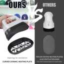 Hat Press, Mini Hat Heat Press Machine for Caps & Patches, Portable Handheld Cap Easy Press Machine with 3 Heating Levels, Auto-Off & 6.3"x3.3" Curved Heating Plate