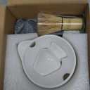 Matcha Whisk Set, 7 Pcs Matcha Kit, Premium Ceramic Matcha Set, Whisk and Bowl, Sifter, Cup Holder, Bamboo Scoop, Tea Plucking, Tea Towel, Matcha Lovers (White)