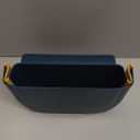 Hanging Folding Mini Trash Can for Kitchen Cabinet Door, Small Collapsible Garbage Bin Under Sink,Wall Mounted Folding Waste Bin- Mini Garbage Container for Cabinet/Bedroom/Bathroom 3L (Blue Yellow)