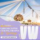 4 Panel White Ceiling Drapes for Wedding Cheesecloth Ceiling Drapes Wedding Arch Draping Fabric Sheer Curtains Voile Drapery Draping Wedding Decorations for Party Ceremony Stage Tent (5ftx30ft)