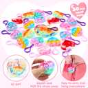 JOYIN 30 Packs Valentines Day Gifts for Kids, Pop Bubble Keychain with Heart Valentines Day Cards for Kid School Classroom Exchange Prize, Stress Relief Fidget Toy for Girl Boy Valentine Party Favor
