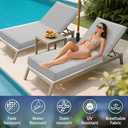 Outdoor Chaise Lounge Cushion 80"x26"x5.9", Waterproof 5.9" Extra Thickness Lounge Cushion with Removable Cover, Patio Lounge Chair Cushions for Outdoor Furniture, Light Gray (1 Pack-80x26x5.9 Inches)